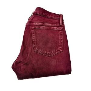 Frame L'Homme Slim Burgundy Denim Straight Leg Jeans Size 31